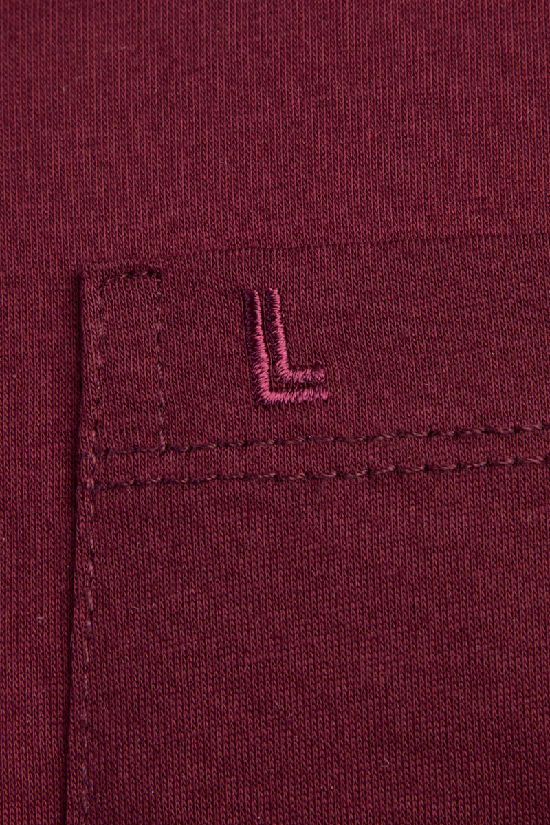 Bordo Polo Yaka Süprem Regular Fit Pamuk T-shirt