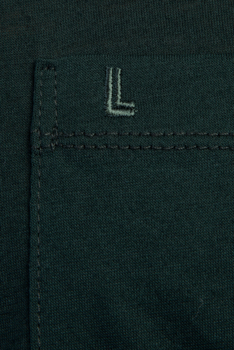 Koyu Yesil Polo Yaka Süprem Regular Fit Pamuk T-shirt