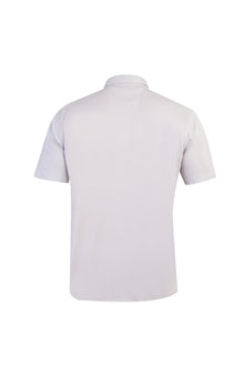 Açık Gri Polo Yaka Regular Fit Pamuk T-shirt