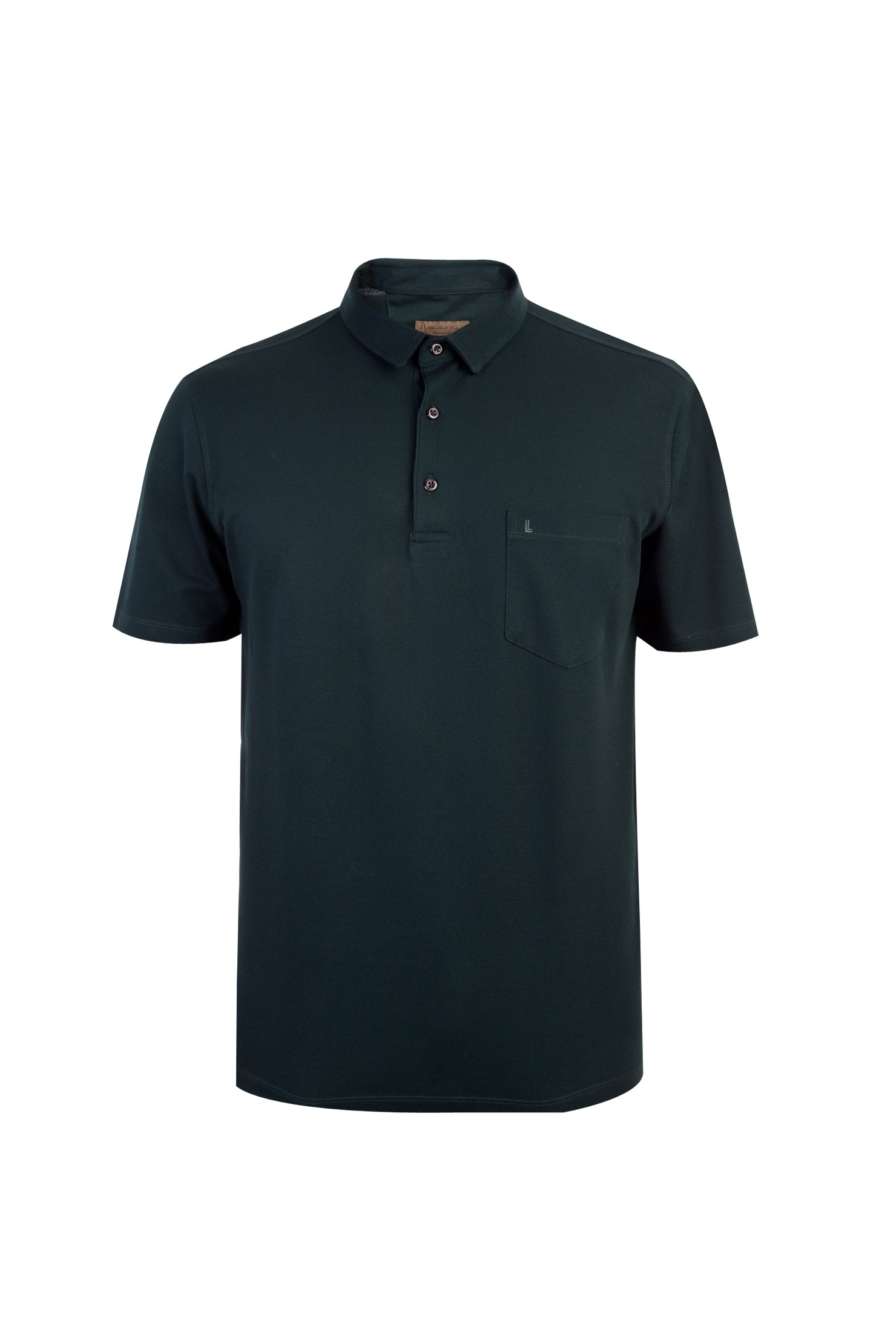 Koyu Yesil Polo Yaka Regular Fit Pamuk T-shirt
