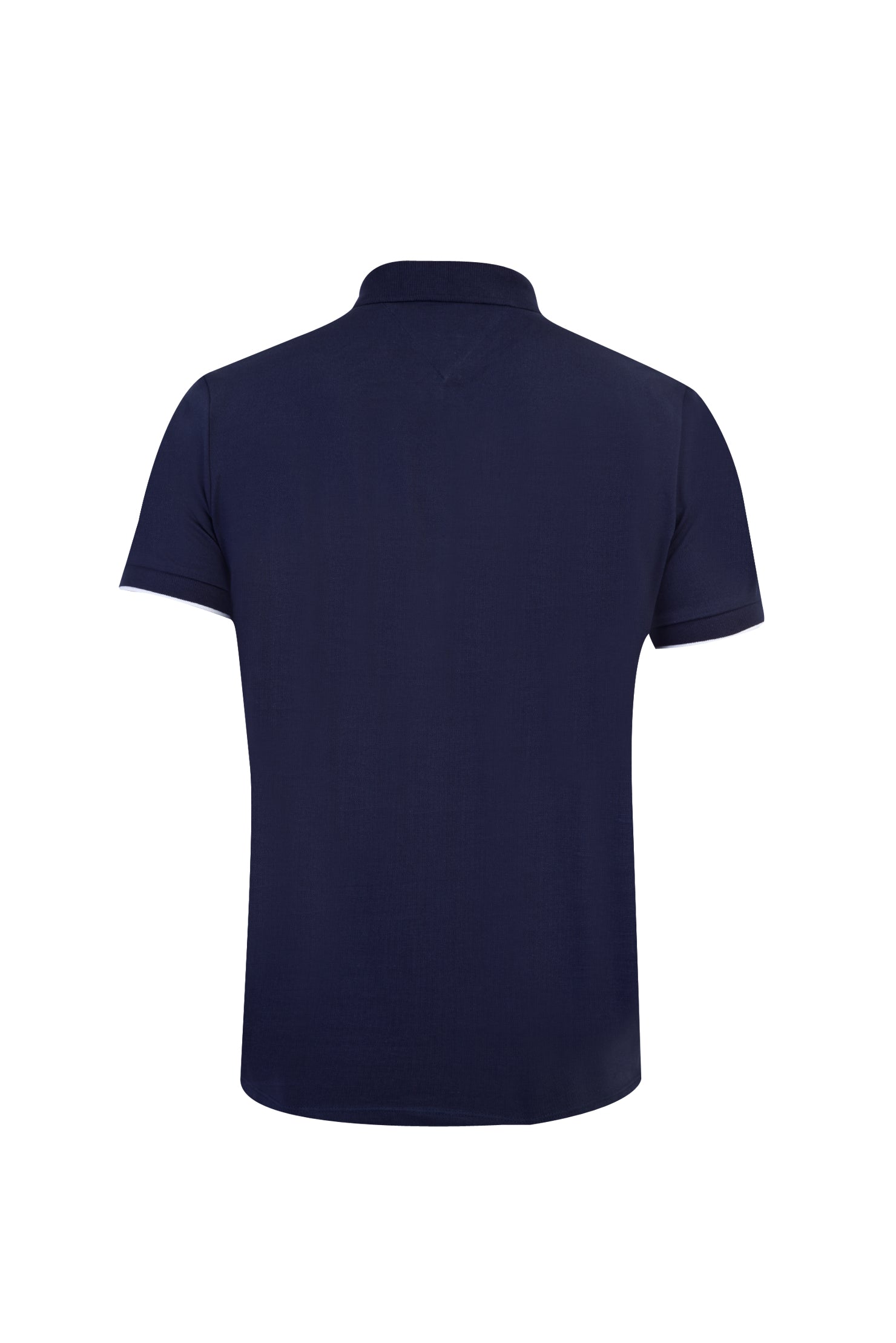 Lacivert Polo Yaka Fermuarl? Pamuk T-shirt-Abdullah Ki??l?