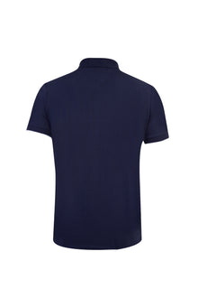 Lacivert Polo Yaka Fermuarl? Pamuk T-shirt-Abdullah Ki??l?
