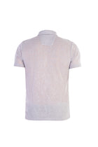 Açık Gri Polo Yaka Slim Fit Dar Kesim Desenli T-shirt
