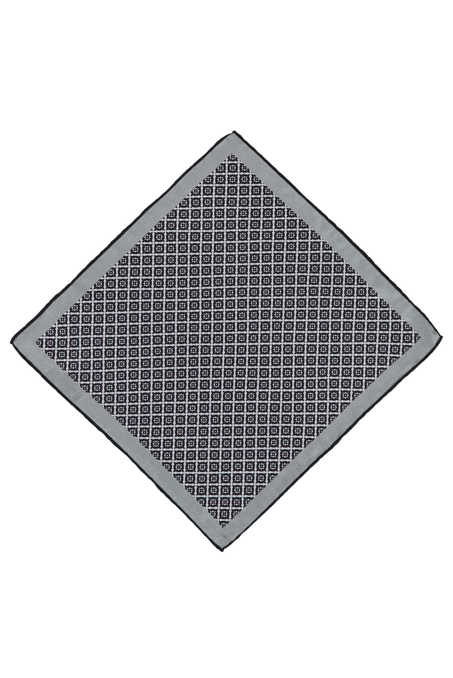 Füme Gri Desenli Mendil