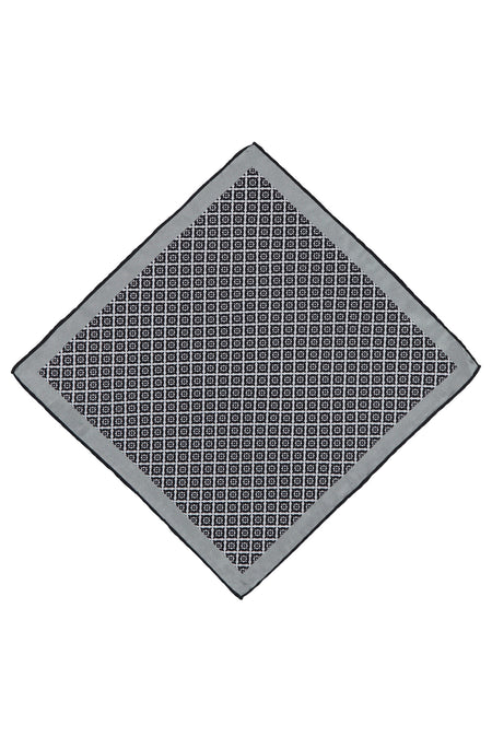 Füme Gri Desenli Mendil