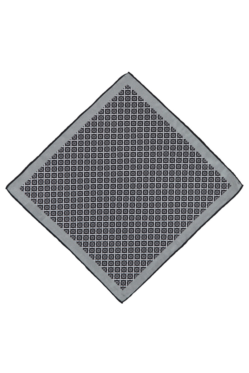 Füme Gri Desenli Mendil