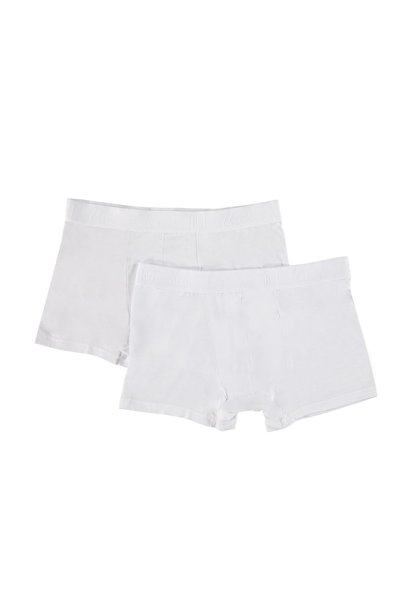 Beyaz 2'li Bambu Boxer