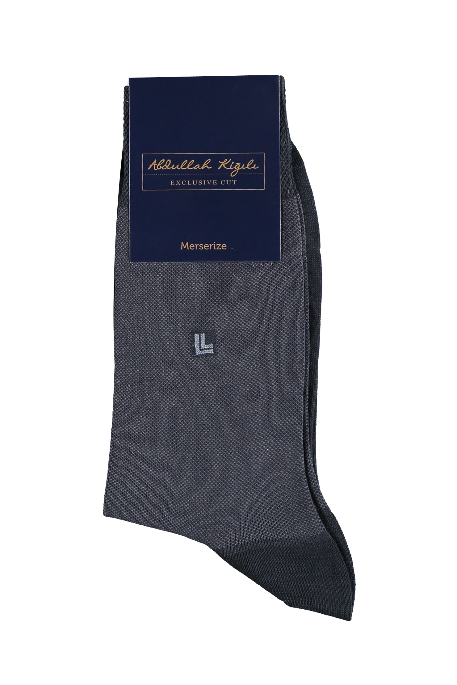 Antrasit Desenli Merserize Çorap