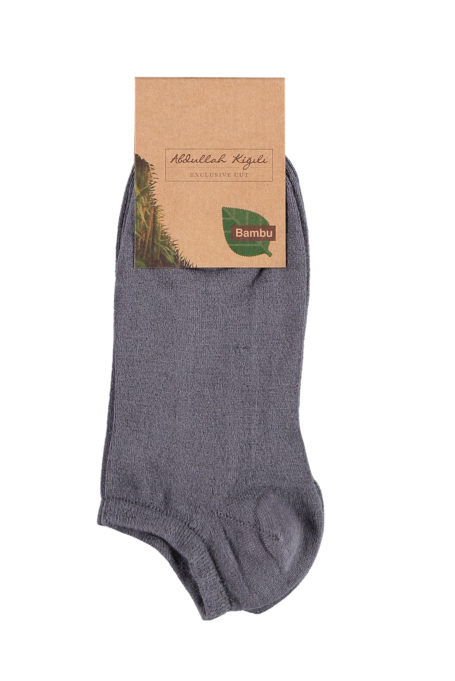 Füme Gri 2'li Bambu Spor Çorap Seti