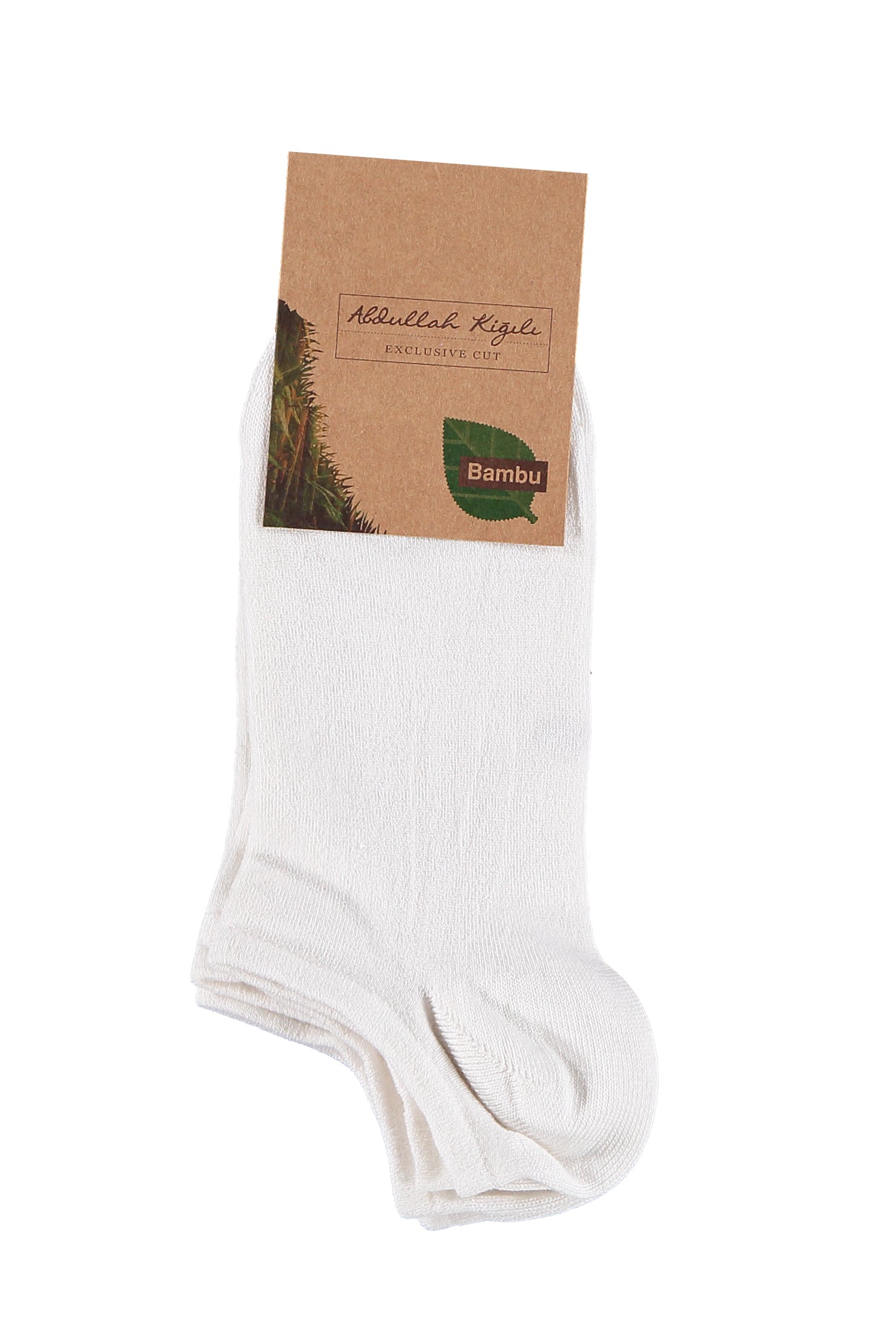 Beyaz 2'li Bambu Spor Çorap Seti