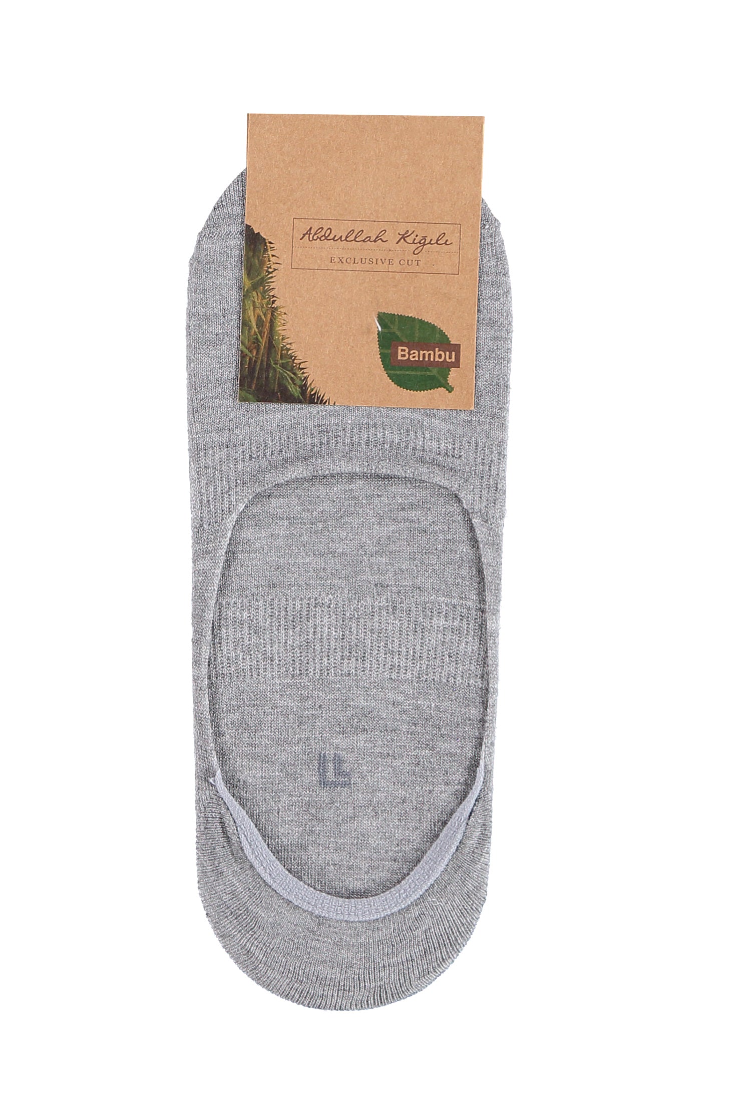 Füme Gri 2'li Bambu Loafer Çorap Seti