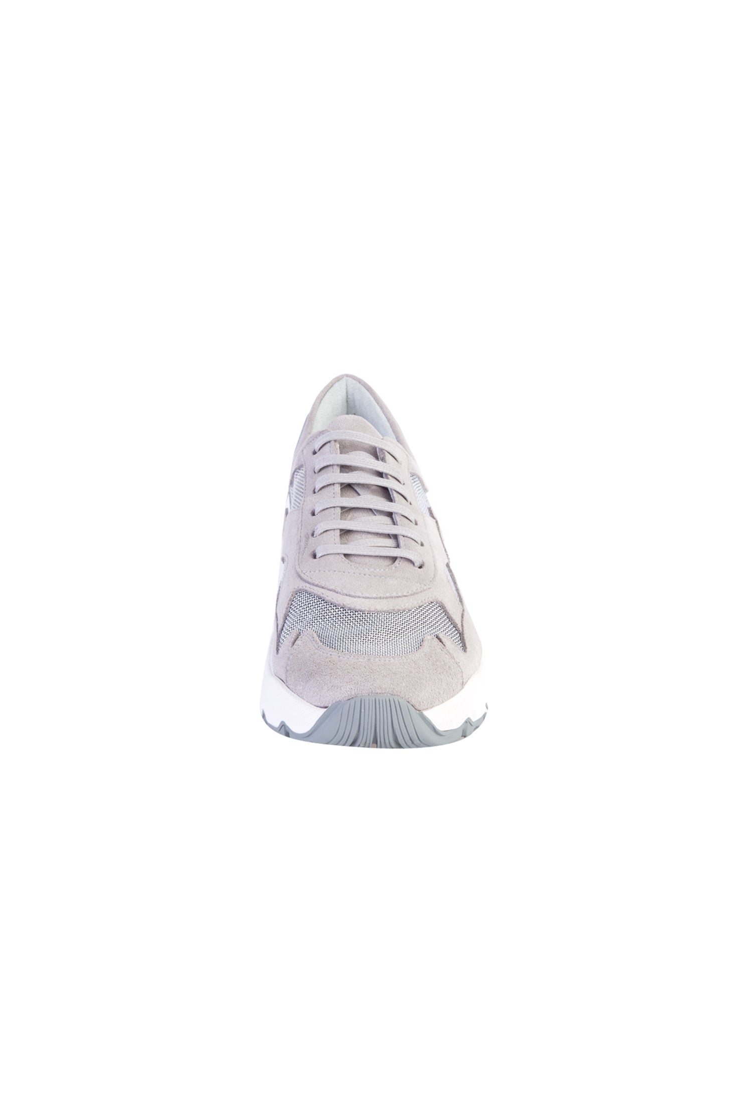 Açık Gri Sneaker Deri Ayakkabı