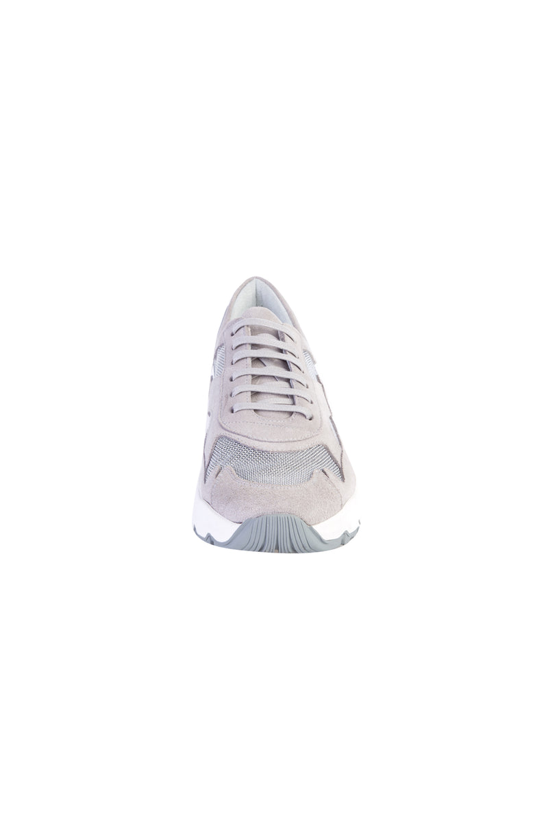 Açık Gri Sneaker Deri Ayakkabı