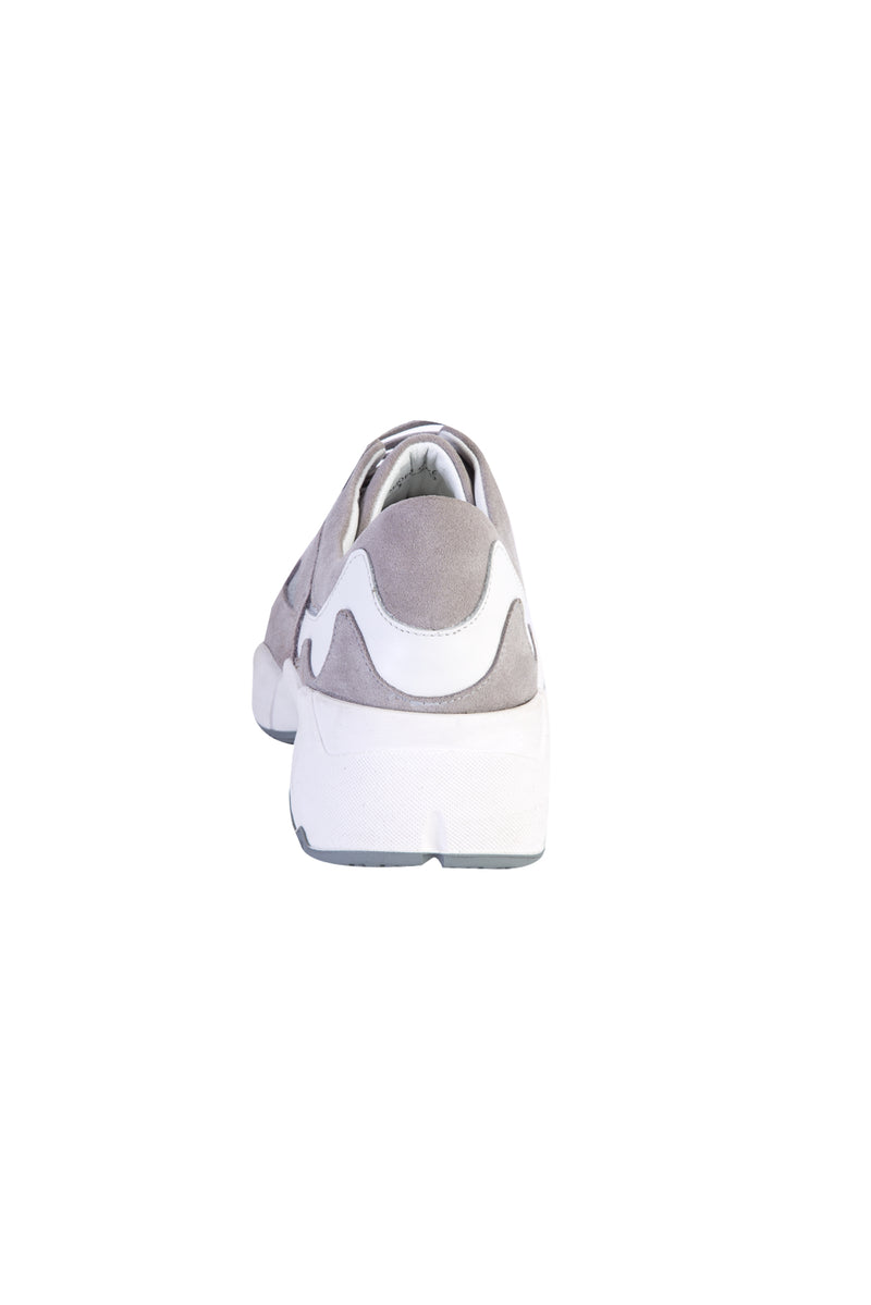 Açık Gri Sneaker Deri Ayakkabı