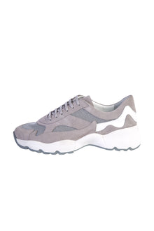 Açık Gri Sneaker Deri Ayakkabı