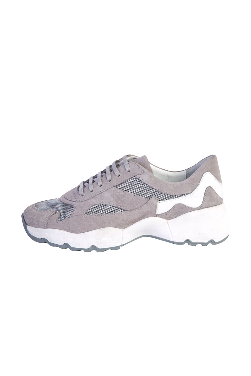 Aç?k Gri Sneaker Deri Ayakkab?-Abdullah Ki??l?