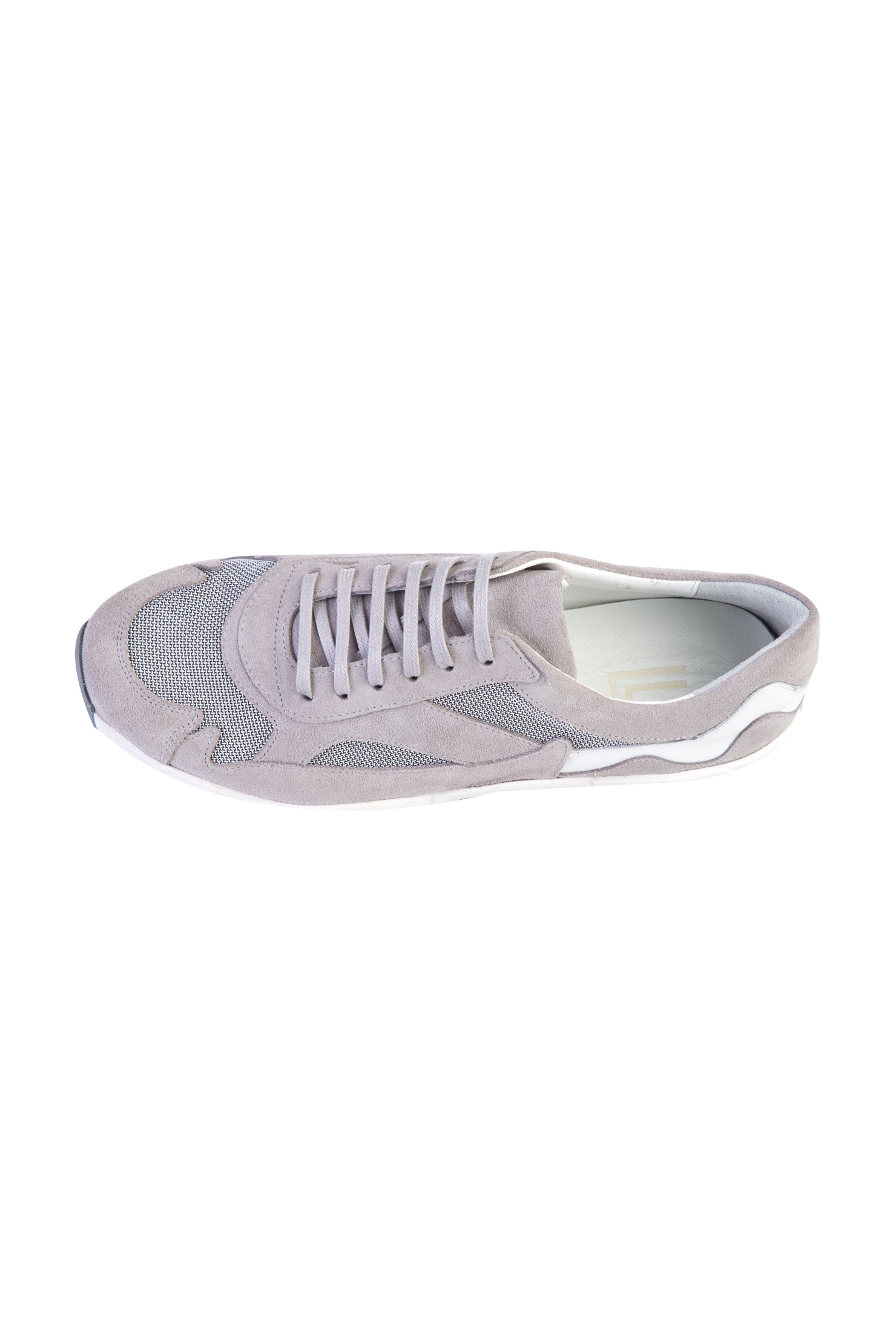 Açık Gri Sneaker Deri Ayakkabı