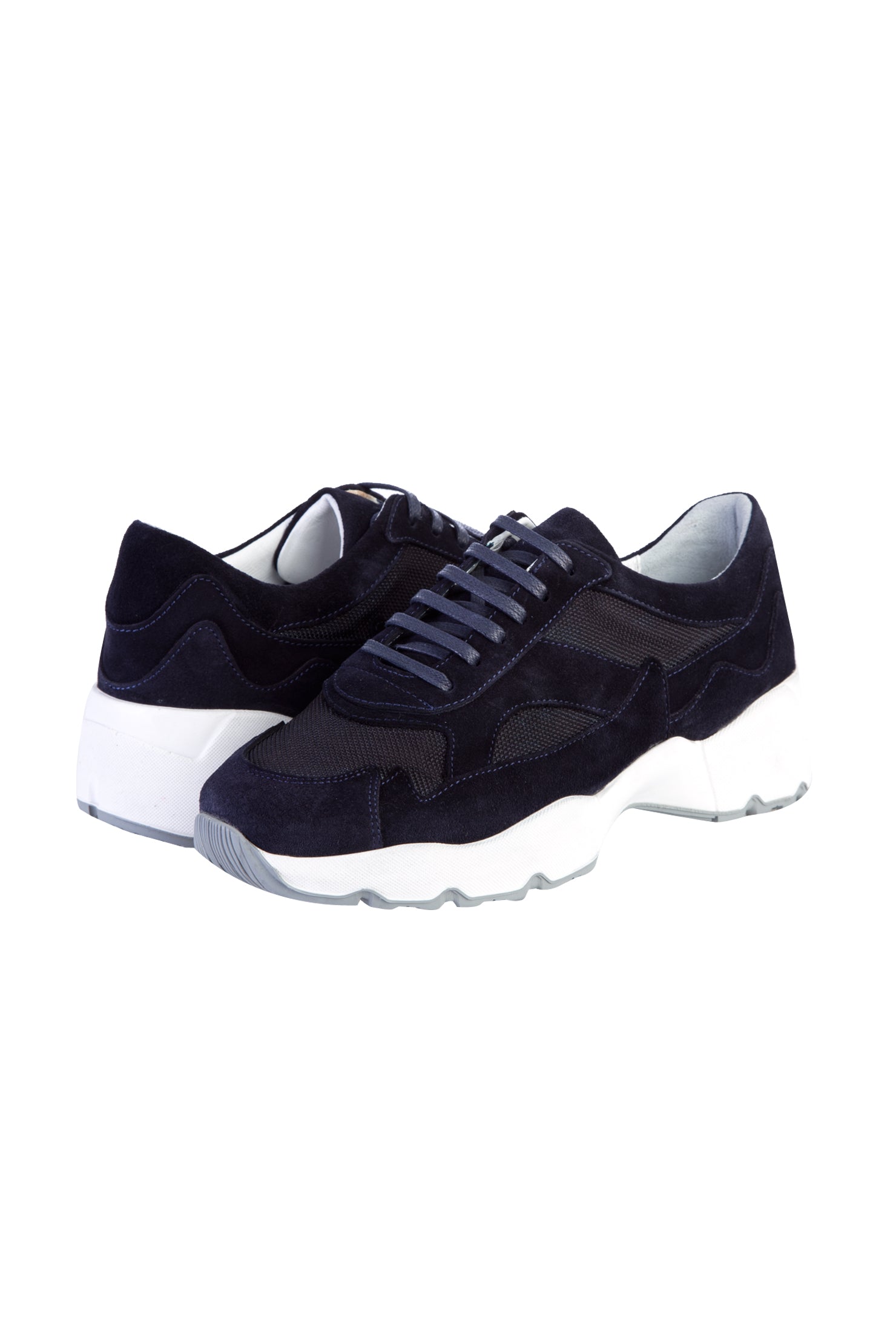 Lacivert Sneaker Deri Ayakkabı