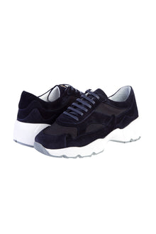 Lacivert Sneaker Deri Ayakkabı