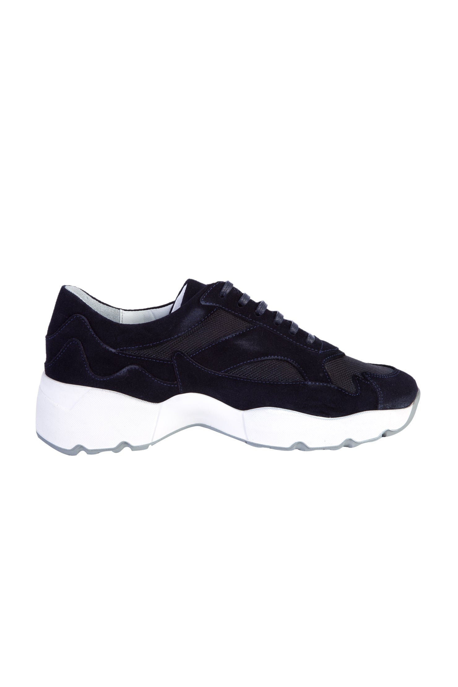 Lacivert Sneaker Deri Ayakkabı