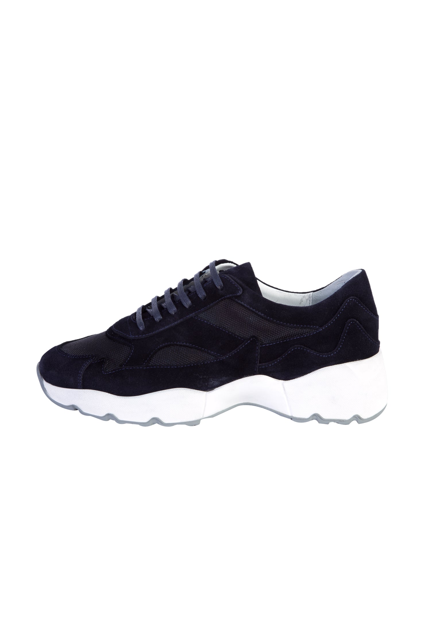 Lacivert Sneaker Deri Ayakkabı