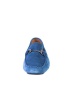 Mavi Süet Casual Loafer Deri Ayakkab?-Abdullah Ki??l?