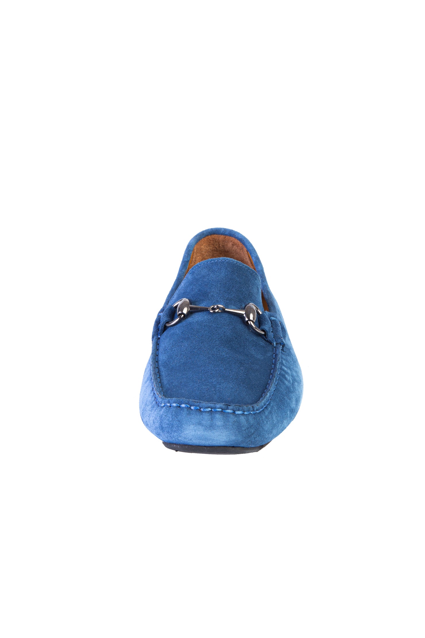 Mavi Süet Casual Loafer Deri Ayakkab?-Abdullah Ki??l?