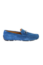 Mavi Süet Casual Loafer Deri Ayakkab?-Abdullah Ki??l?