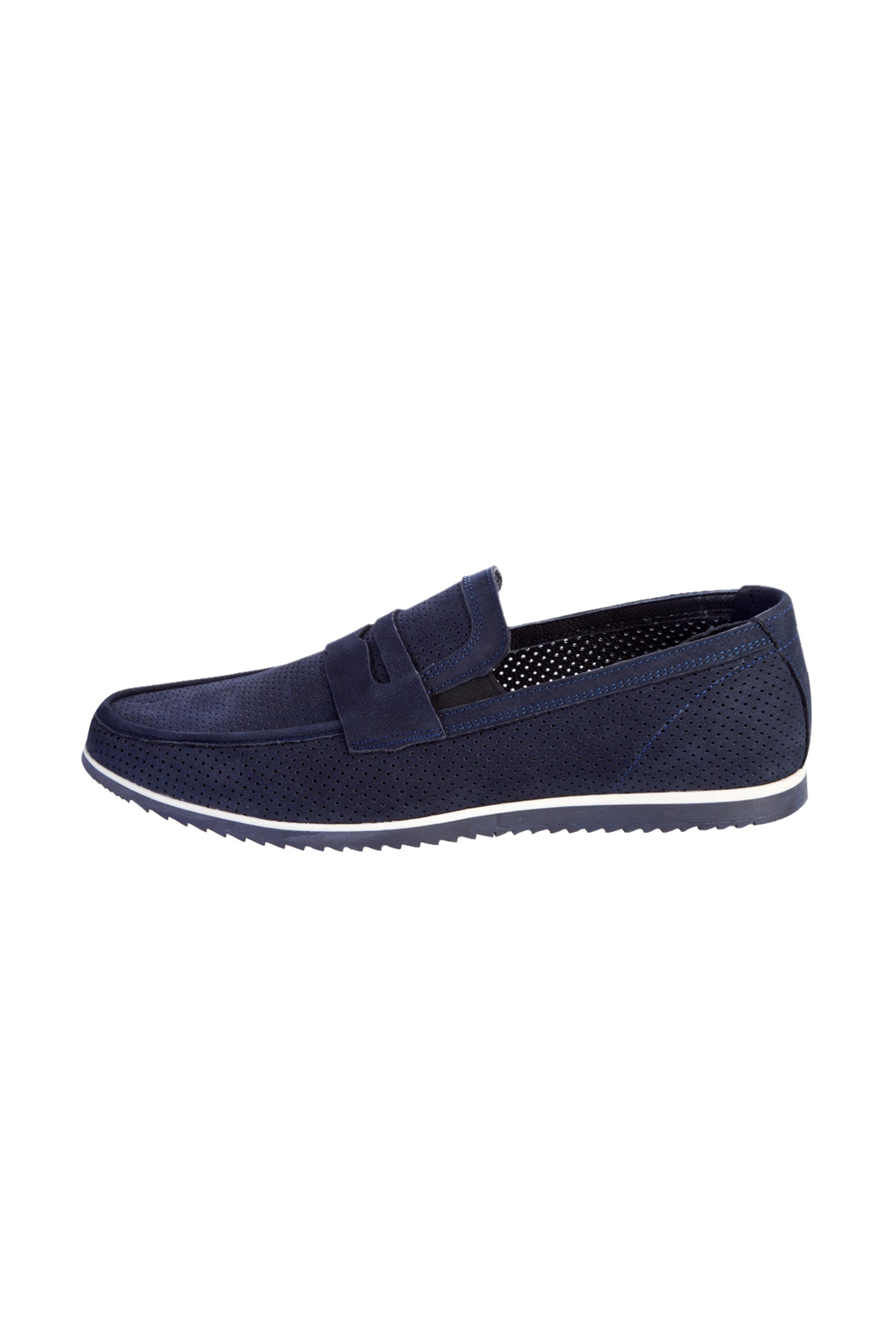 Lacivert Nubuk Casual Loafer Deri Ayakkabı
