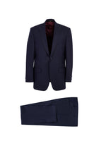 Koyu Mavi Mono Yaka Slim Fit Dar Kesim Yün Smokin & Damatlık