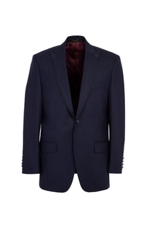 Koyu Mavi Mono Yaka Yün Smokin & Damatlık