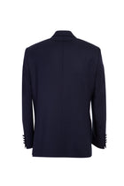 Koyu Mavi Mono Yaka Slim Fit Dar Kesim Yün Smokin & Damatlık