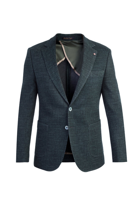 Koyu Yesil İtalyan Ekose Pamuk Ceket