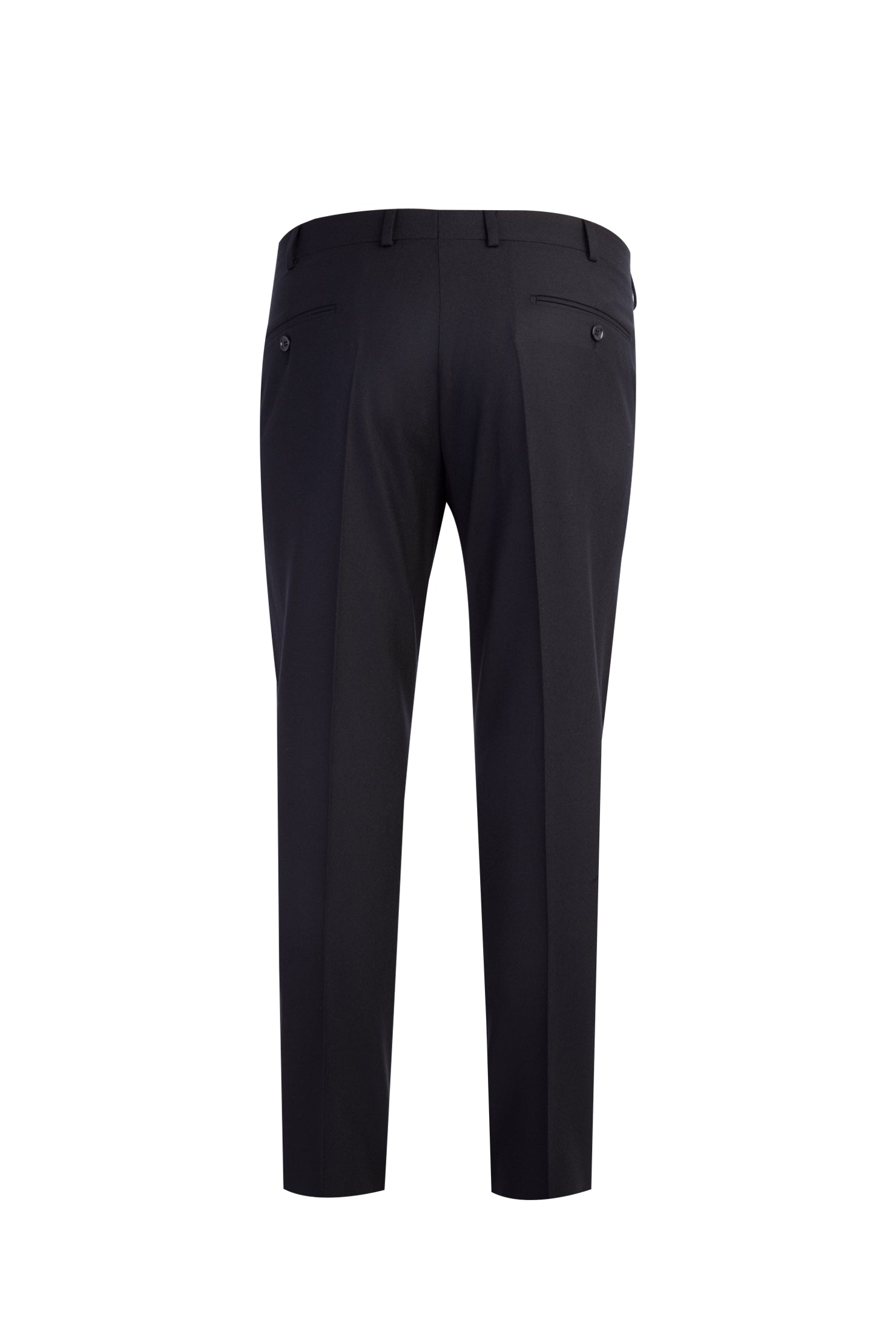 Siyah Regular Fit İtalyan Kaşmirli Flanel Kumaş Pantolon