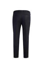 Siyah Slim Fit Dar Kesim İtalyan Kaşmirli Flanel Kumaş Pantolon