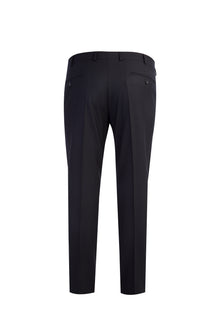 Siyah Slim Fit Dar Kesim İtalyan Kaşmirli Flanel Kumaş Pantolon