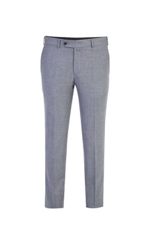 Aç?k Gri 7 Drop Slim Fit Dar Kesim ?talyan Ka?mirli Flanel Kuma? Pantolon-Abdullah Ki??l?