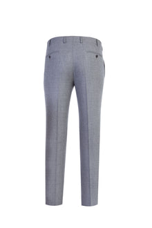 Açık Gri Relax Fit Rahat Kesim İtalyan Kaşmirli Flanel Kumaş Pantolon