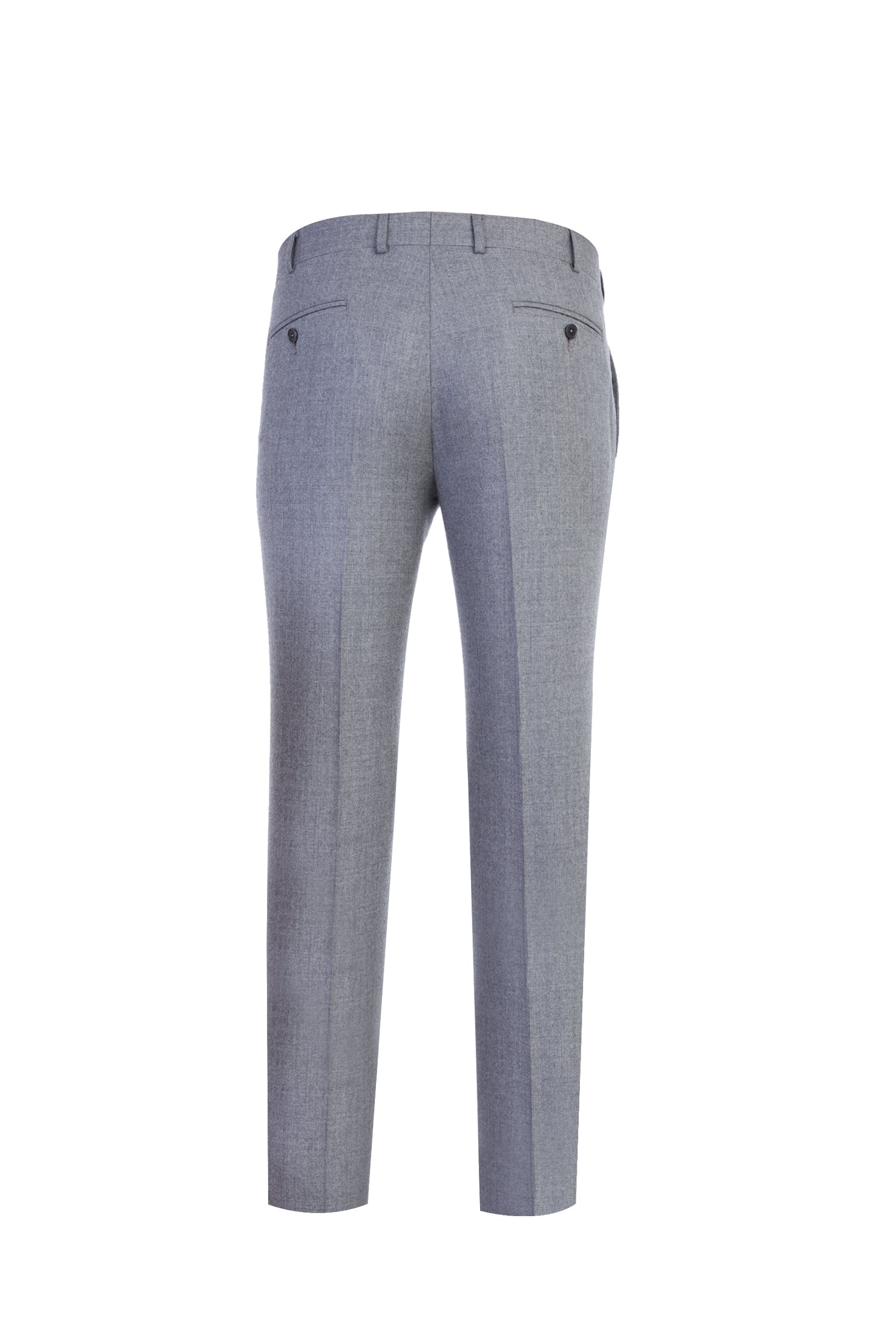 Aç?k Gri 7 Drop Slim Fit Dar Kesim ?talyan Ka?mirli Flanel Kuma? Pantolon-Abdullah Ki??l?