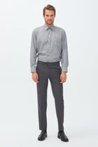 Orta Füme Regular Fit İtalyan Kaşmirli Flanel Kumaş Pantolon