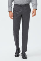 Orta Füme Regular Fit İtalyan Kaşmirli Flanel Kumaş Pantolon