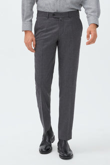 Orta Füme Regular Fit İtalyan Kaşmirli Flanel Kumaş Pantolon