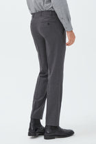 Orta Füme Regular Fit İtalyan Kaşmirli Flanel Kumaş Pantolon