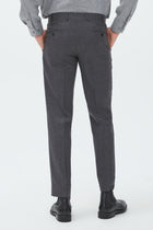Orta Füme Regular Fit İtalyan Kaşmirli Flanel Kumaş Pantolon