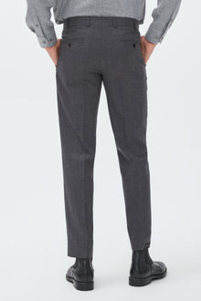 Orta Füme 4 Drop Relaxed Fit Rahat Kesim ?talyan Ka?mirli Flanel Kuma? Pantolon-Abdullah Ki??l?