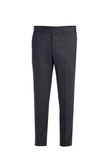 Füme Gri Regular Fit İtalyan Kaşmirli Flanel Kumaş Pantolon