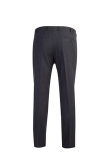 Füme Gri 6 Drop Regular Fit Standart Kesim ?talyan Ka?mirli Flanel Kuma? Pantolon-Abdullah Ki??l?