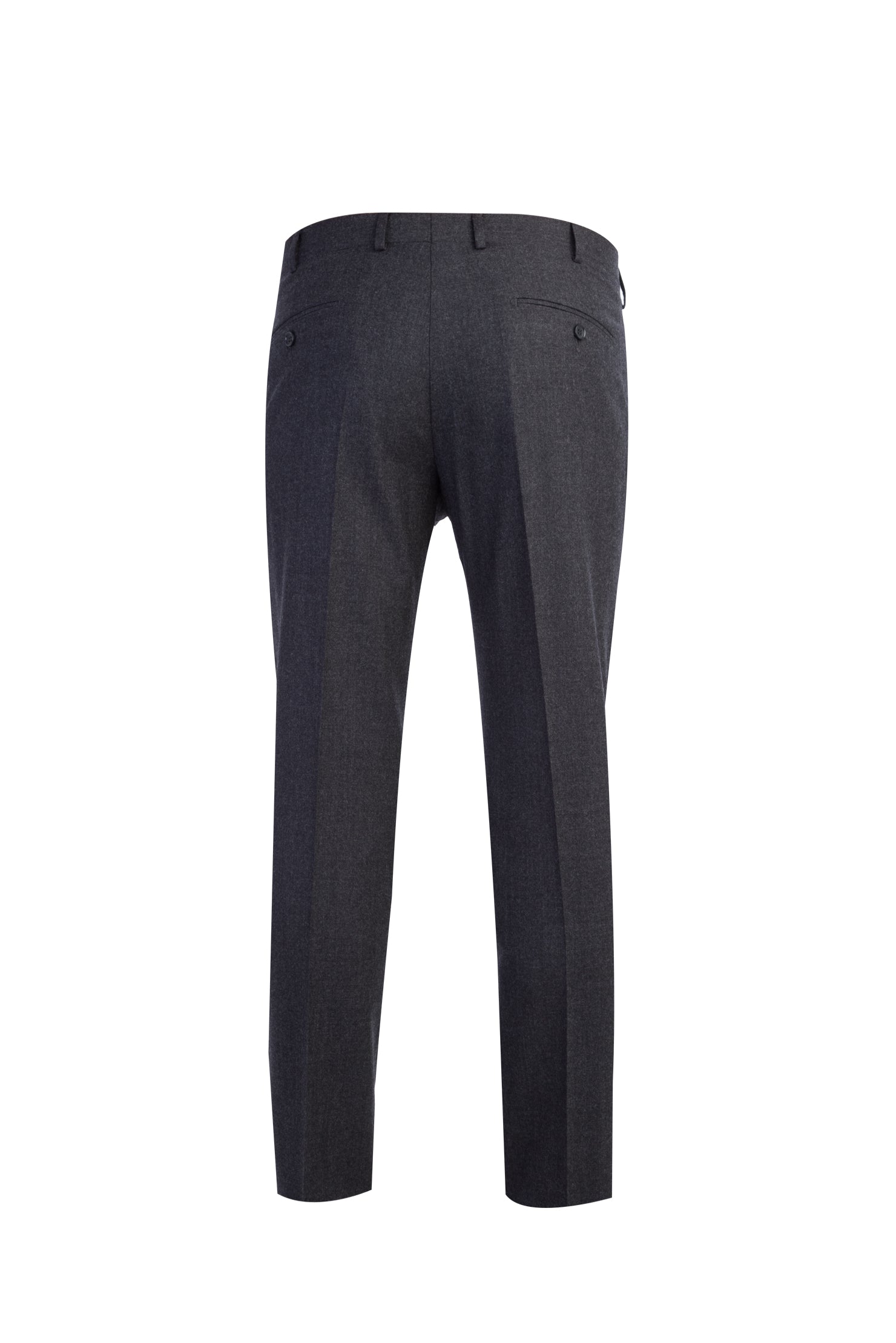 Füme Gri Relax Fit Rahat Kesim İtalyan Kaşmirli Flanel Kumaş Pantolon