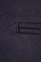 Lacivert Slim Fit Dar Kesim İtalyan Kaşmirli Flanel Kumaş Pantolon