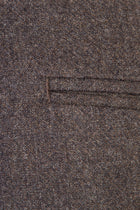 Kahve Slim Fit Dar Kesim İtalyan Kaşmirli Flanel Kumaş Pantolon